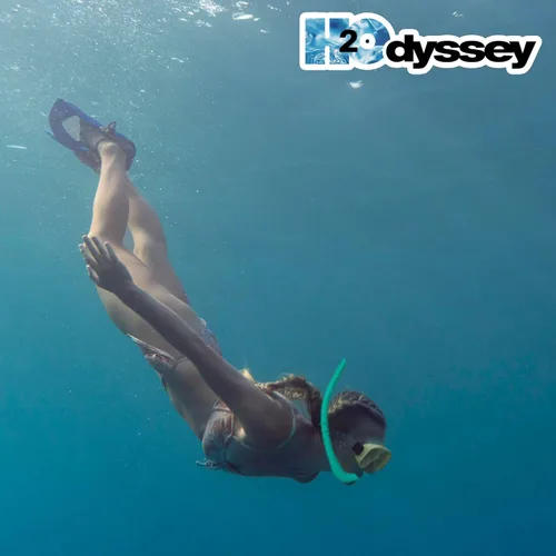 Vista 3 de H2ODYSSEY Snorkel SS-9 Pro Roll - Esnórquel enrollable ultra compacto - Equipo de buceo que ahorra espacio - Perfecto para viajes y almacenamiento