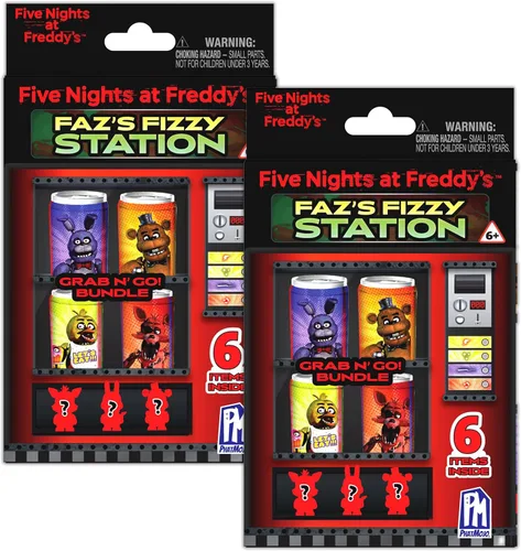 PhatMojo Five Nights at Freddy's - Paquete de 2 unidades de Faz's Fizzy Station Grab N' Go