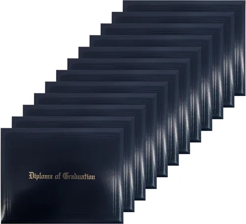 Vista 39 de GraduationMall Cubierta impresa para diploma para certificado 8.5 x 11 pulgadas, color negro, paquete de 1