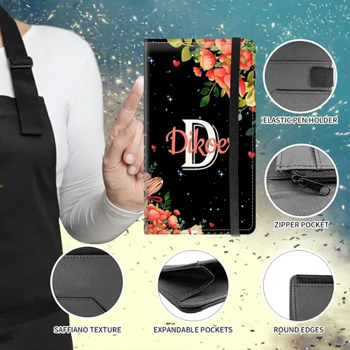 Vista 175 de Diseña Tus Propios Libros de Servicio con Nombre e Iniciales para Camareras, Dikoer Libro de Servicio de Camarero Personalizado con Nombre