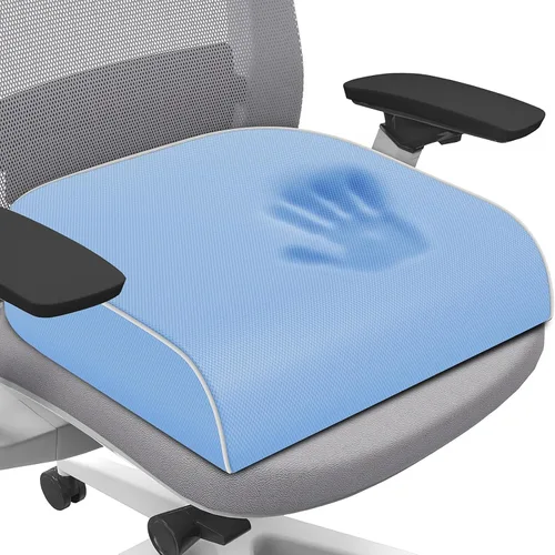 Vista 8 de SweetSlubr Cojín de asiento para aliviar el dolor de coxis, cojín para silla de oficina, cojín de espuma viscoelástica grande con funda