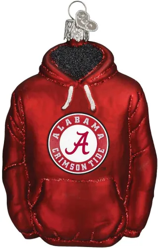 Vista 3 de Old World Christmas Gorro de béisbol de Alabama para árbol de Navidad soplado de vidrio