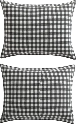 Vista 4 de Eddie Bauer - Juego de funda de edredón individual, juego de ropa de cama reversible de franela con funda a juego, peso medio, elementos esenciales