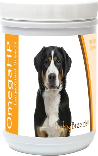 Vista 223 de Healthy Breeds Siberian Husky Omega HP - Masticables suaves para piel y pelaje, 90