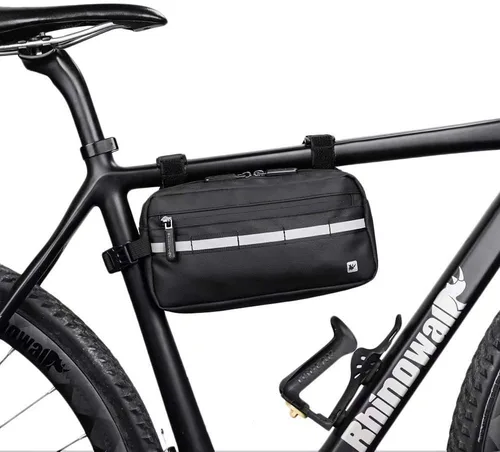 Vista 3 de Rhinowalk Bolso de manillar de bicicleta multifunción Bolsa frontal 3L Bolsa de marco de bicicleta Bolsa de hombro impermeable Bolso de cintura