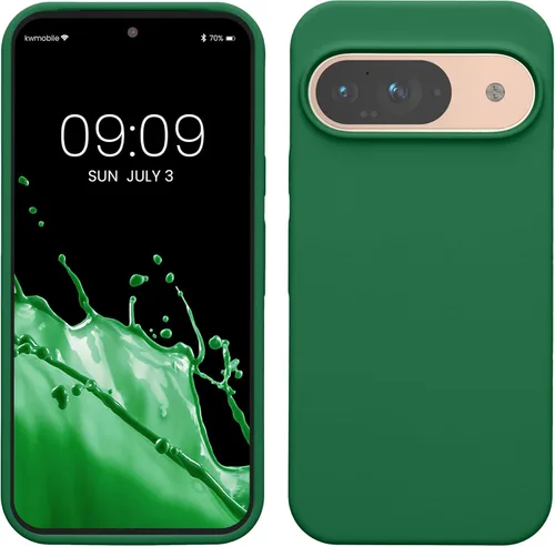 Vista 284 de kwmobile Funda Compatible con Google Pixel 6 Pro - Funda de Teléfono de Silicona TPU con Acabado Suave - Azul Caribe