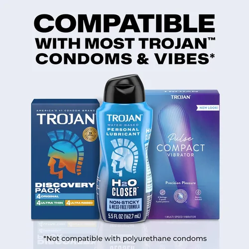 Vista 9 de TROJAN Lubricants H2O Closer Lubricante a base de agua, lubricante personal, 5.5 onzas líquidas