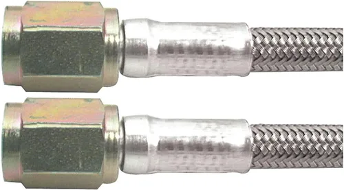 Vista 24 de Manguera de freno Allstar Performance, 6 pulgadas de largo, manguera de 3 AN, de 3 AN hembra recta a 3 AN hembra recta, trenzada de acero