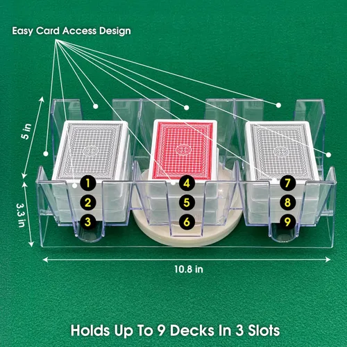 Vista 4 de Bandeja / sostén giratorio de 1 a 9 barajas de cartas (1 paquete), Paquete de 10