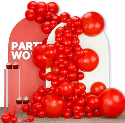 Vista 47 de PartyWoo Globos plateados de 100 piezas de diferentes tamaños de 18, 12, 10, 5 pulgadas, kit de arco de globos plateados para cumpleaños