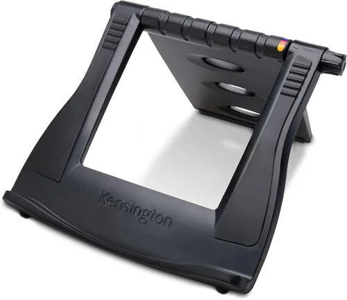 Kensington Adjustable Aluminum Laptop Stand for Desk, Ultra-Slim Lightweight Foldable Portable Notebook Holder, Anti-Slip Silicone Tablet Mount for