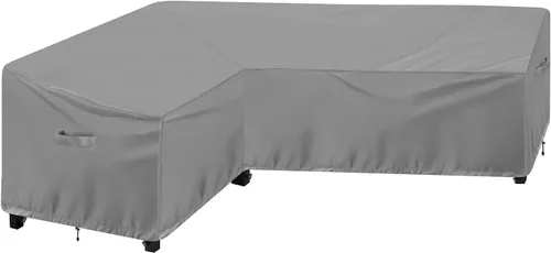 Vista 10 de OutdoorLines Funda seccional curvada impermeable para exteriores, resistente a los rayos UV, resistente al viento, para terraza, césped y patio
