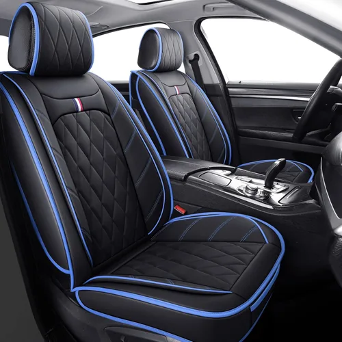 Vista 8 de Fundas para asientos delanteros de capitán, impermeables de piel universal, compatibles con Honda Civic CRV, Toyota 4Runner, Corolla, Pilot, Rogue