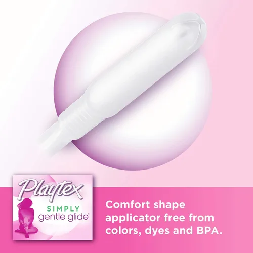 Vista 4 de Playtex Simply Gentle Glide - Tampones perfumados con absorción regular y super, 36 unidades (paquete de 3)