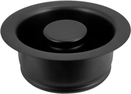Westbrass R2089-62 - Brida de drenaje y tapón de eliminación de residuos para fregadero de cocina de 4-1/4 pulgadas, 1 paquete, negro mate