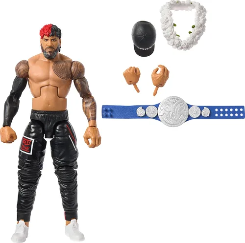 Mattel WWE Jimmy Uso Top Picks Elite Collection Figura de acción, articulación y detalles realistas, accesorios intercambiables, 6 pulgadas
