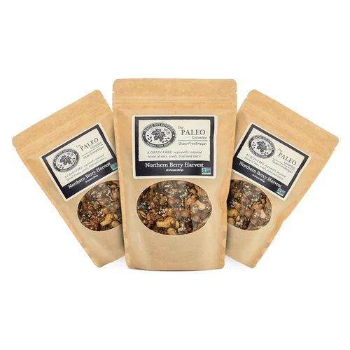 Vista 10 de Maple Nut Kitchen Southern Cherry Almond Granola 3 unidades – Granola de nueces sin granos paleo con cerezas ácidas, coco y semillas – Sin azúcar