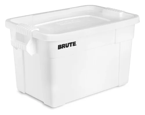 Vista 10 de Rubbermaid Commercial Products - BRUTE - Contenedor de almacenamiento con tapa - 14 galones - Blanco - Cajas resistentes y reutilizables