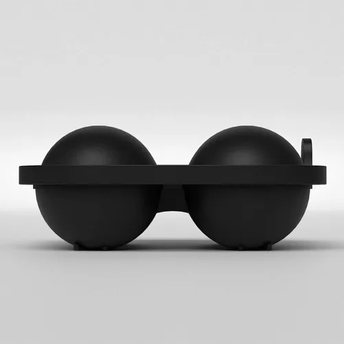 Vista 5 de Glacio Molde para hacer bolas de hielo, duradero y flexible, sin plástico, esferas grandes para bebidas perfectamente enfriadas, molde para cubitos