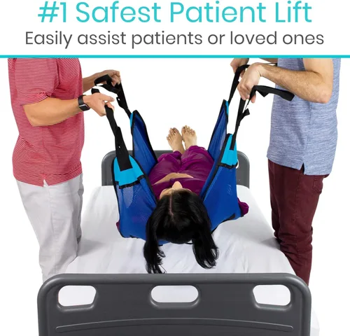 Vista 2 de Vive - Eslinga de elevación de pacientes - Eslinga de malla completa para ducha y uso doméstico - Eslinga de transferencia para ancianos