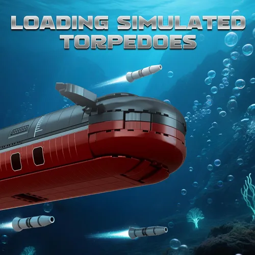 Vista 4 de Reobrix - Conjunto de construcción de submarinos nucleares de clase tifón, juguete submarino nuclear