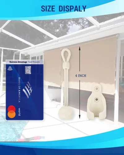 Vista 7 de Piezas de repuesto para sombra, amarres elásticos y tapa de extremo, compatibles con persianas enrollables Coolaroo para exteriores, parasoles