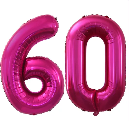 Vista 122 de GOER Globos con el número 80 para decoraciones de fiesta de cumpleaños número 80, globos de helio de aluminio jumbo de 42 pulgadas para 80 Oro rosa