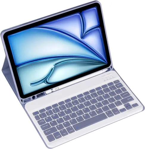 Vista 22 de Funda de teclado para Samsung Galaxy Tab A8 (2021) de 10.5 pulgadas SM-X220/X225 Tablet teclado desmontable, funda de cuero totalmente envuelta