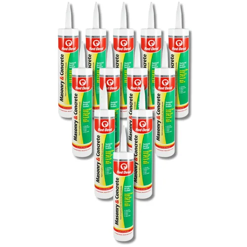 Vista 5 de Red Devil 0646 10.1 oz. Sello de acrílico para concreto y mampostería, gris., 0646