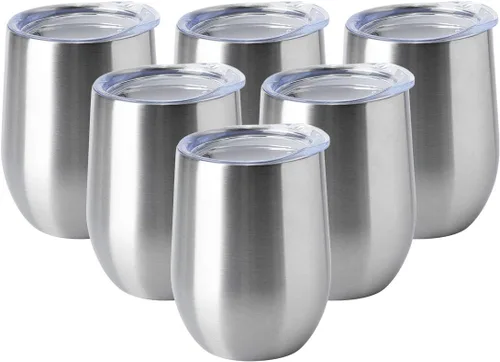 Vista 15 de HASLE OUTFITTERS Vasos aislados de 10 onzas con tapa y popote, vaso de acero inoxidable, taza de café de viaje, vaso reutilizable de doble pared