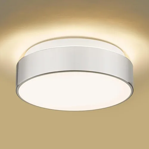 Vista 13 de AUTELO Lámpara de Techo de 12", Lámpara de Techo Moderna de Montaje al Ras con Vidrio Esmerilado en Acabado Blanco Mate, Accesorios de Luz Blanca
