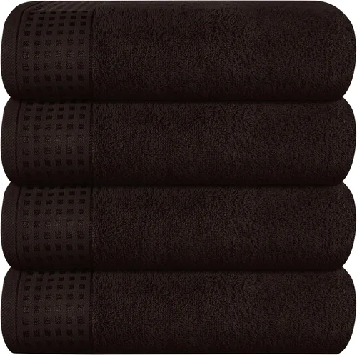 Vista 79 de GLAMBURG Juego de 2 toallas de baño de gran tamaño 100% algodón de 28 x 55 pulgadas, ultra suaves, altamente absorbentes, compactas, de secado