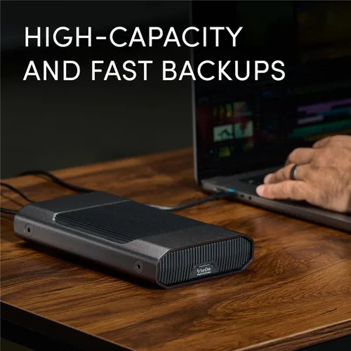 Vista 2 de SanDisk Professional SDPHF1A-004T-NBAAD - Disco duro externo de escritorio G-Drive de 4 TB de clase empresarial, HDD Ultrastar de 7200 RPM