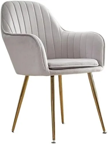 Vista 9 de Sillas de comedor, silla de comedor de terciopelo nórdico - sala de estar moderna y diseño de espalda de maquillaje, Sillas para comedor (verde)