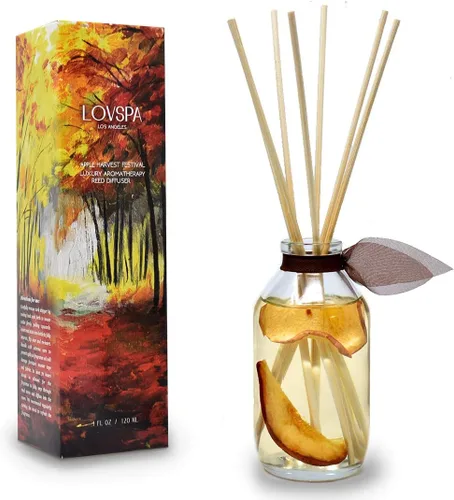 Vista 13 de LOVSPA - Set de difusor de cañas, difusor de aceite perfumado con aroma a ámbar romántico y varillas, accesorios de fragancia para el hogar