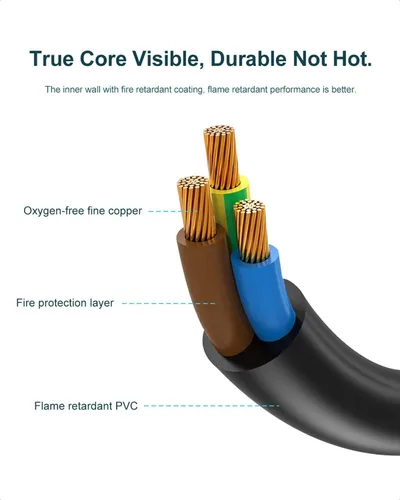 Vista 4 de Cable de alimentación de CA para placa de vibración, almohadilla para caminar, cintas de correr elípticas, Fitpulse Lifepro Hurtle Fitness Universal