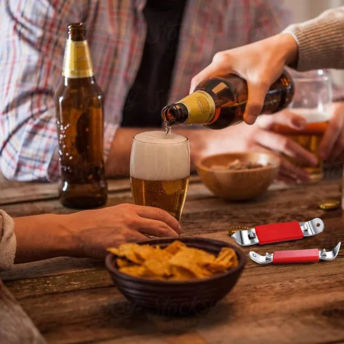 Vista 6 de 3 Piezas Abridores de Botellas Magnéticos Abridor de Latas Abridor de Cerveza Clásico Acero Inoxidable Abridor de Botellas Pequeño Perforador