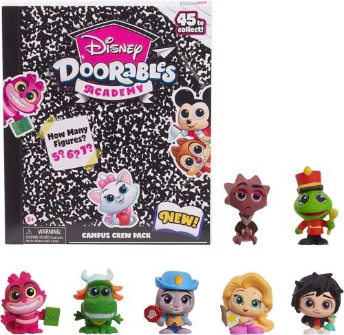 Disney Doorables Academy Campus Crew Series 1, figuras inspiradas en bolsas ciegas, los estilos pueden variar, juguetes para niños con licencia