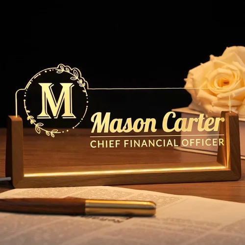 Placa de nombre de escritorio personalizada, placa de nombre de oficina para escritorios, decoración de escritorio para mujeres y hombres de