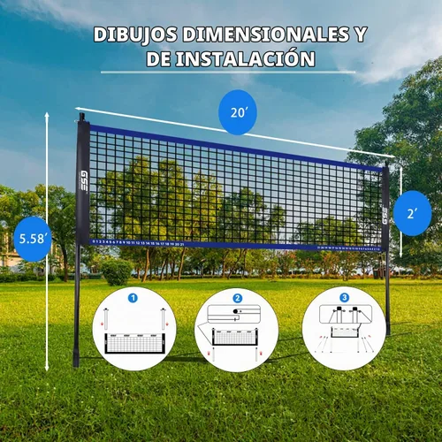 Vista 3 de GSE Badminton Complete Set with Net, 4 Rackets 3 Shuttlecocks & Carry Bag