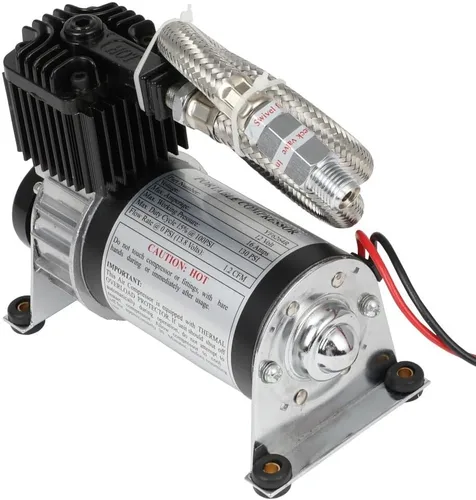 Vista 6 de STAYTOP Compresor de aire 130 PSI a bordo de alta resistencia Kit de compresor de bocina de aire de repuesto para bocinas de tren suspensión