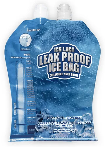 Bolsa de Hielo Grande a Prueba de Fugas. Paquete de Hielo Reutilizable para Enfriador - Paquetes de Hielo Instantáneos de Larga Duración para