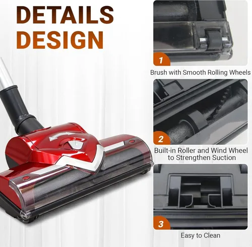 Vista 4 de EZ SPARES Cabezal de cepillo turbo de repuesto de 1 1/4 pulgadas, 1.260 in, cepillo universal para aspiradora de repuesto para la mayoría de marcas