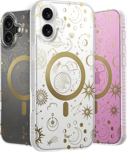 Vista 10 de LONLI Hue - para iPhone 15 Pro [Compatible con Magsafe] - Funda de teléfono floral dorada - [Amortiguador de 360° absorbente de impactos] - Funda