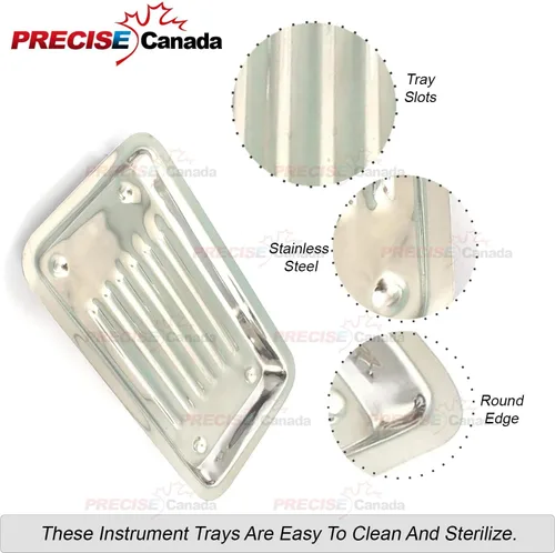 Vista 2 de Preciso Canadá: Juego De 2 escalador bandeja instrumentos dentales Dental bandeja