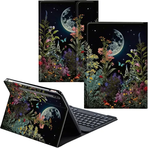 Vista 9 de Funda para Samsung Galaxy Tab S6 Lite 2022/2020 Teclado inalámbrico desmontable y cubierta de soporte de piel sintética Funda protectora