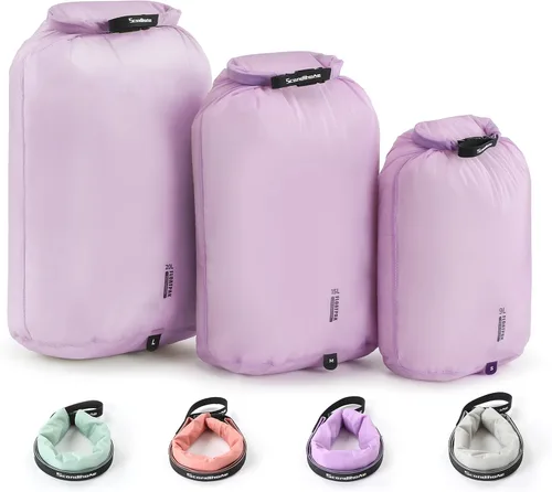 Vista 9 de Bolsa seca ultraligera portátil de 9 L, 15 L y 20 L, bolsa impermeable duradera para mantener el equipo seco, bolsa de almacenamiento