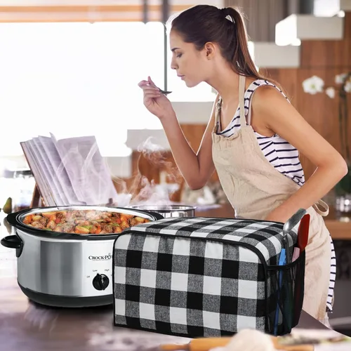 Vista 6 de BAGSPRITE Cubierta de olla de cocción lenta compatible con olla de cocción lenta y olla de cocción lenta Hamilton Beach 6, 7, 8 cuartos de galón