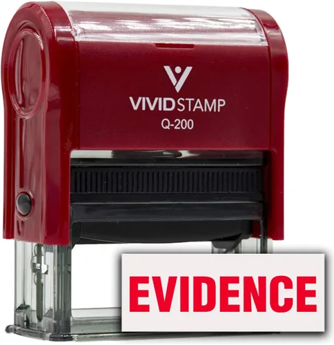 Vista 11 de Evidence Self Inking Rubber Stamp (Black Ink) - Medium 2 Pack