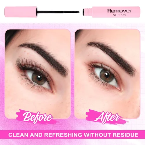 Vista 3 de Removedor de pegamento de pestañas en racimo de 0.2 fl oz, removedor de pestañas para extensiones de pestañas, removedor de pestañas individual